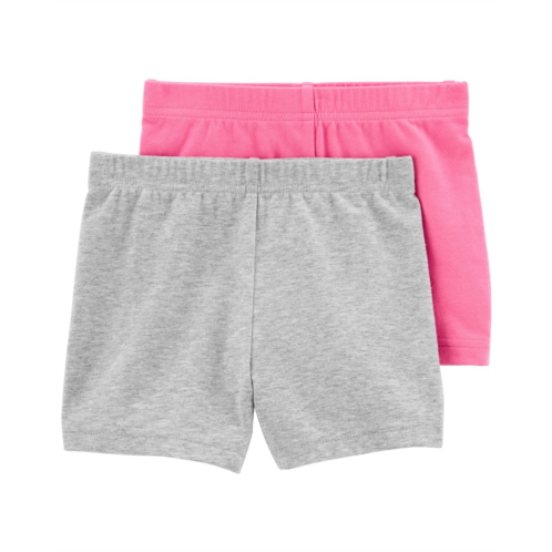 Oshkoshbgosh Pink/Grey Toddler 2-Pack Tumbling Shorts | oshkosh.com