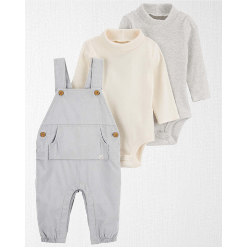 Oshkoshbgosh Multi Baby Organic Cotton Mock Neck Bodysuits & Corduroy Overall Set | oshkosh.com