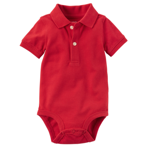 Oshkoshbgosh Red Baby Pique Polo Bodysuit | oshkosh.com