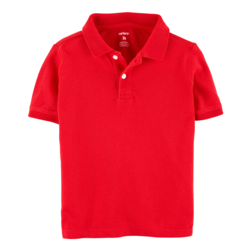 Carters Red Toddler Pique Uniform Polo