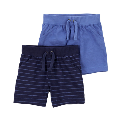Oshkoshbgosh Blue Baby 2-Pack Pull-On Shorts | oshkosh.com
