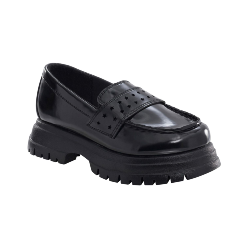 Oshkoshbgosh Black Toddler Block-Heeled Slip-On Loafers | oshkosh.com