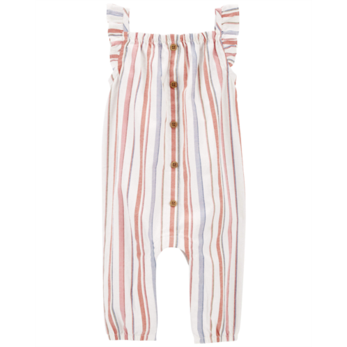 Carters Multi Baby Striped Cotton Jumpsuit