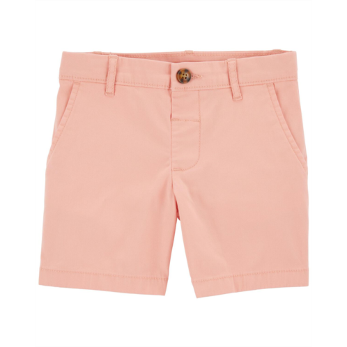 Oshkoshbgosh Pink Baby Pastel Stretch Chino Shorts | oshkosh.com