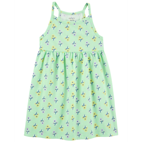 Carters Green Toddler Floral Tank Dress