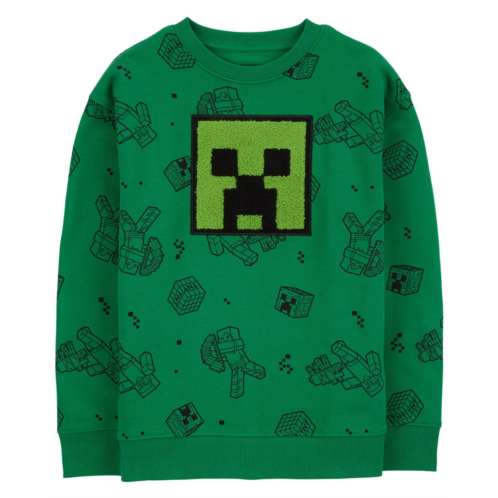Carters Green Kid Minecraft Sweatshirt