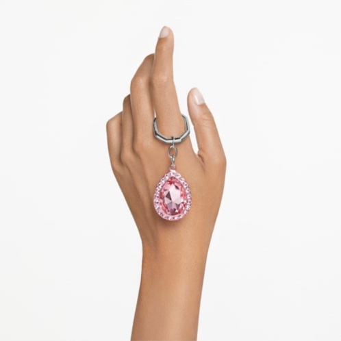 Swarovski Key ring, Pear cut, Pink