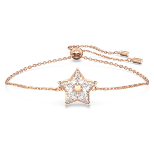 Swarovski Stella bracelet, Kite cut, Star, White, Rose gold-tone plated