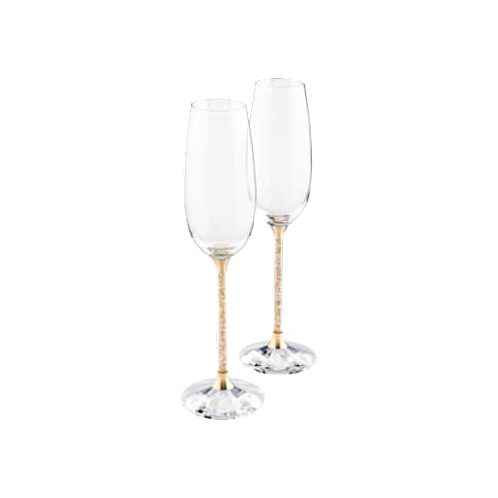 Swarovski Crystalline Toasting Flutes , Gold Tone (Set of 2)