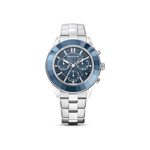 Swarovski Octea Lux Sport watch, Swiss Made, Metal bracelet, Blue, Stainless steel