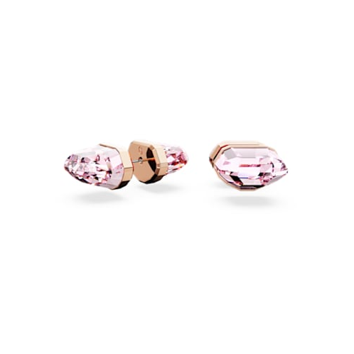 Swarovski Lucent stud earrings, Pink, Rose gold-tone plated