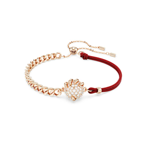 Swarovski Dragon & Phoenix bracelet, Dragons claw, Red, Rose gold-tone plated