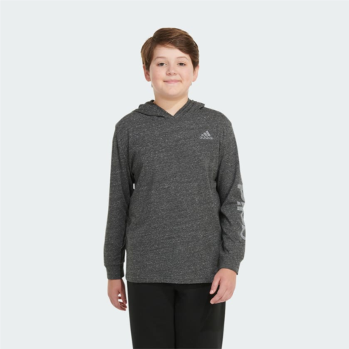 Adidas Long Sleeve Snow Heather Hooded Tee (Extended Size)