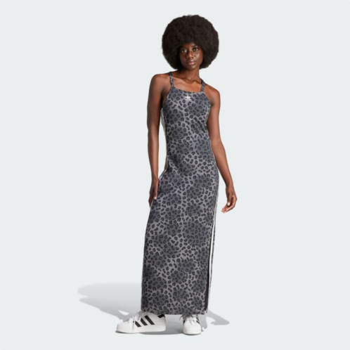 adidas Originals Leopard Luxe 3-Stripes Maxi Dress