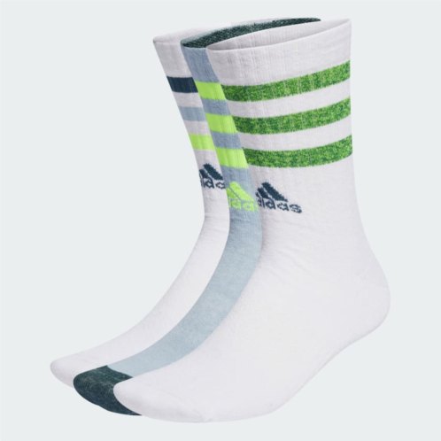 Adidas Bold 3-Stripes Cushioned Crew Socks 3 Pairs