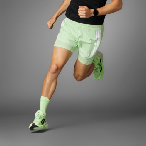 Adidas Own the Run 3-Stripes 2-in-1 Shorts