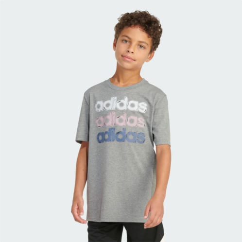 Adidas SS LINEAR STACK HTHR TEE