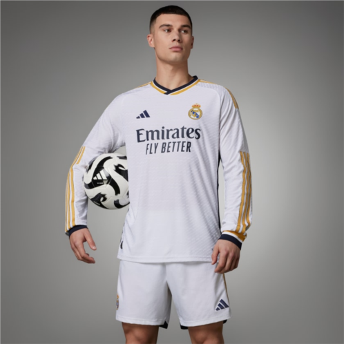 Adidas Real Madrid 23/24 Long Sleeve Home Authentic Jersey