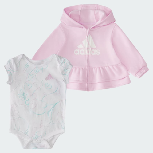 Adidas Three-Piece Fleece Jacket Set