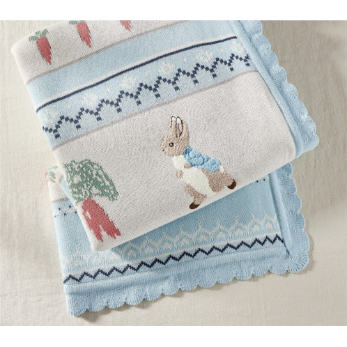 Potterybarn Peter Rabbit Garden Fair Isle Heirloom Baby Blanket