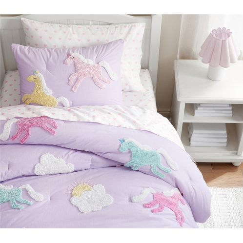 Potterybarn Candlewick Unicorn Comforter & Shams