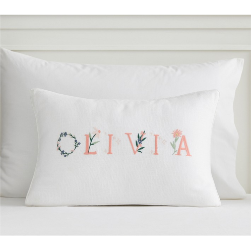Potterybarn Heritage Floral Alphabet Personalized Pillow Cover
