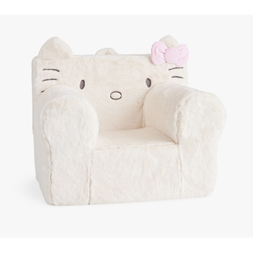 Potterybarn Anywhere Chair, Hello Kitty Faux Fur Ivory