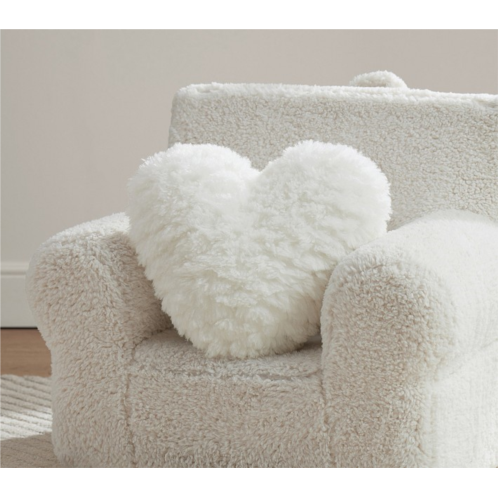 Potterybarn Cloud Faux Fur Heart Pillow