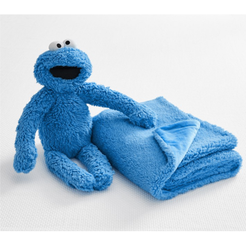 Potterybarn Sesame Street Cookie Monster Plush and Blanket Set