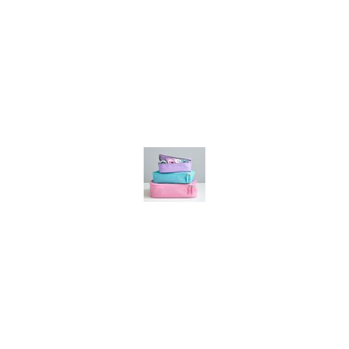 Potterybarn Mackenzie Pink/Aqua/Lavender Packing Cubes, Set of 3