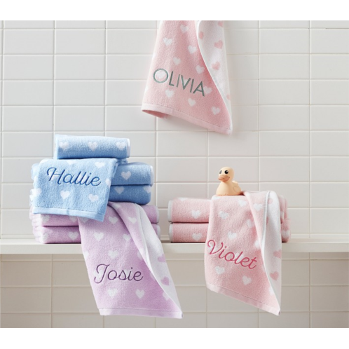 Potterybarn Heart Kids Bath Towel