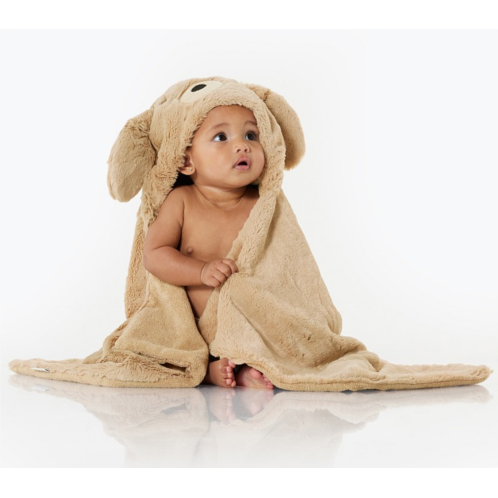 Potterybarn Faux-Fur Labradoodle Baby Hooded Towel