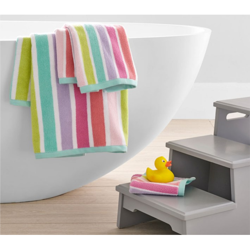 Potterybarn Multi Stripe Kids Bath Towel