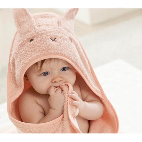Potterybarn Bunny Baby Hooded Towel and Washcloth Set
