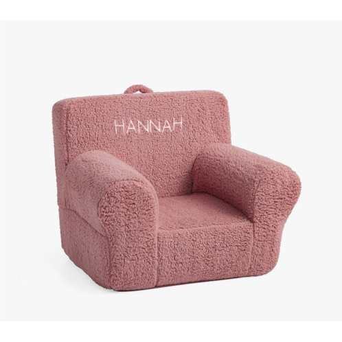 Potterybarn Kids Anywhere Chair, Pink Berry Cozy Sherpa