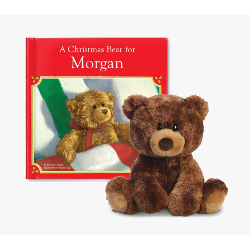 Potterybarn A Christmas Bear Personalized Book & Plush Set