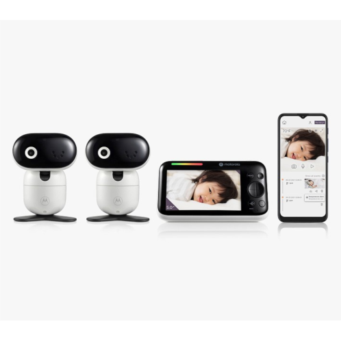 Potterybarn Motorola PIP 1610-2 HD Connect 5.0 WiFi HD Motorized Video Baby Monitor with 2 Cameras