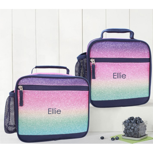 Potterybarn Mackenzie Rainbow Ombre Sparkle Glitter Lunch Boxes