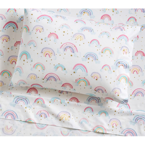 Potterybarn Rainbow Cloud Organic Toddler Sheet Set