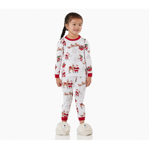Potterybarn Heritage Santa Cotton Tight Fit Kids Pajama