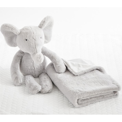 Potterybarn Plush Elephant Stuffed Animal and Blanket Set