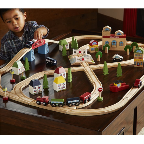 Potterybarn Town and Country Wooden Train Set