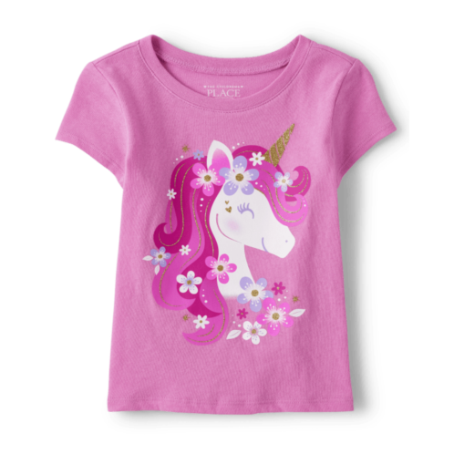Childrensplace Baby And Toddler Girls Unicorn Graphic Tee