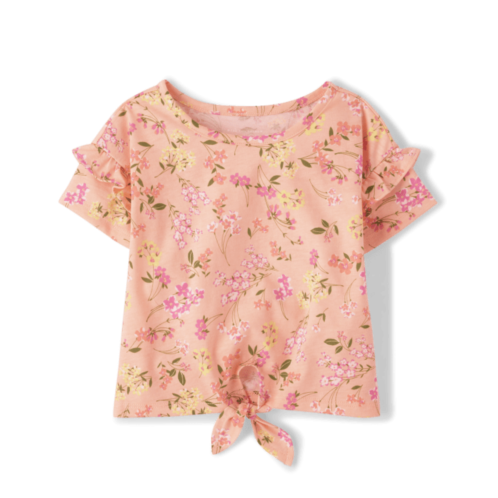 Childrensplace Baby And Toddler Girls Floral Tie Front Top