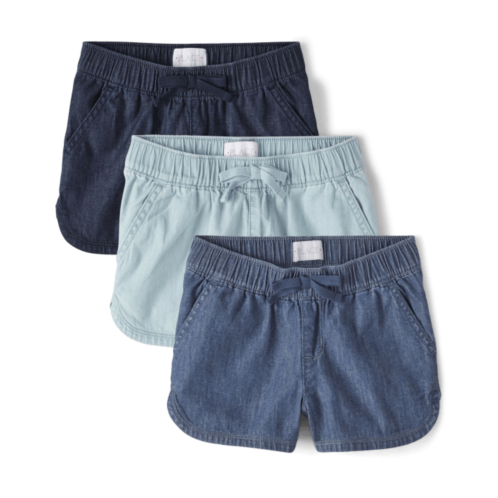 Childrensplace Girls Denim Pull On Shorts 3-Pack