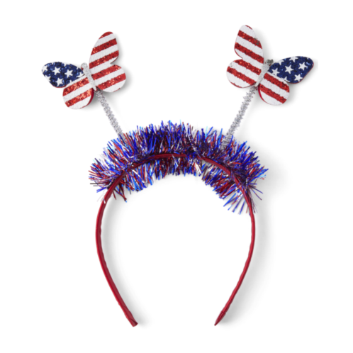 Childrensplace Girls American Flag Butterfly Headband