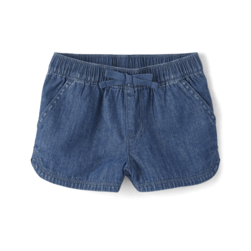 Childrensplace Baby And Toddler Girls Chambray Pull On Shorts