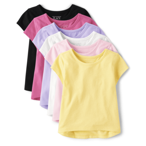 Childrensplace Toddler Girls High Low Tee Shirt 6-Pack