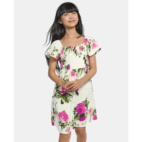 Childrensplace Girls Mommy And Me Floral Smocked Dress