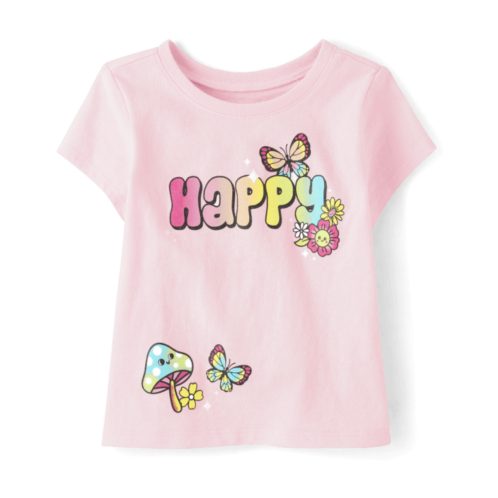Childrensplace Baby And Toddler Girls Happy Graphic Tee